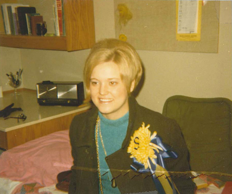 Della at South Dakota State University on Hobo Day in 1969