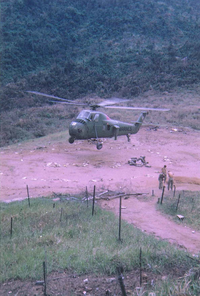 Mail bird leaving Hill 90 landing zone – photo taken in March 1968