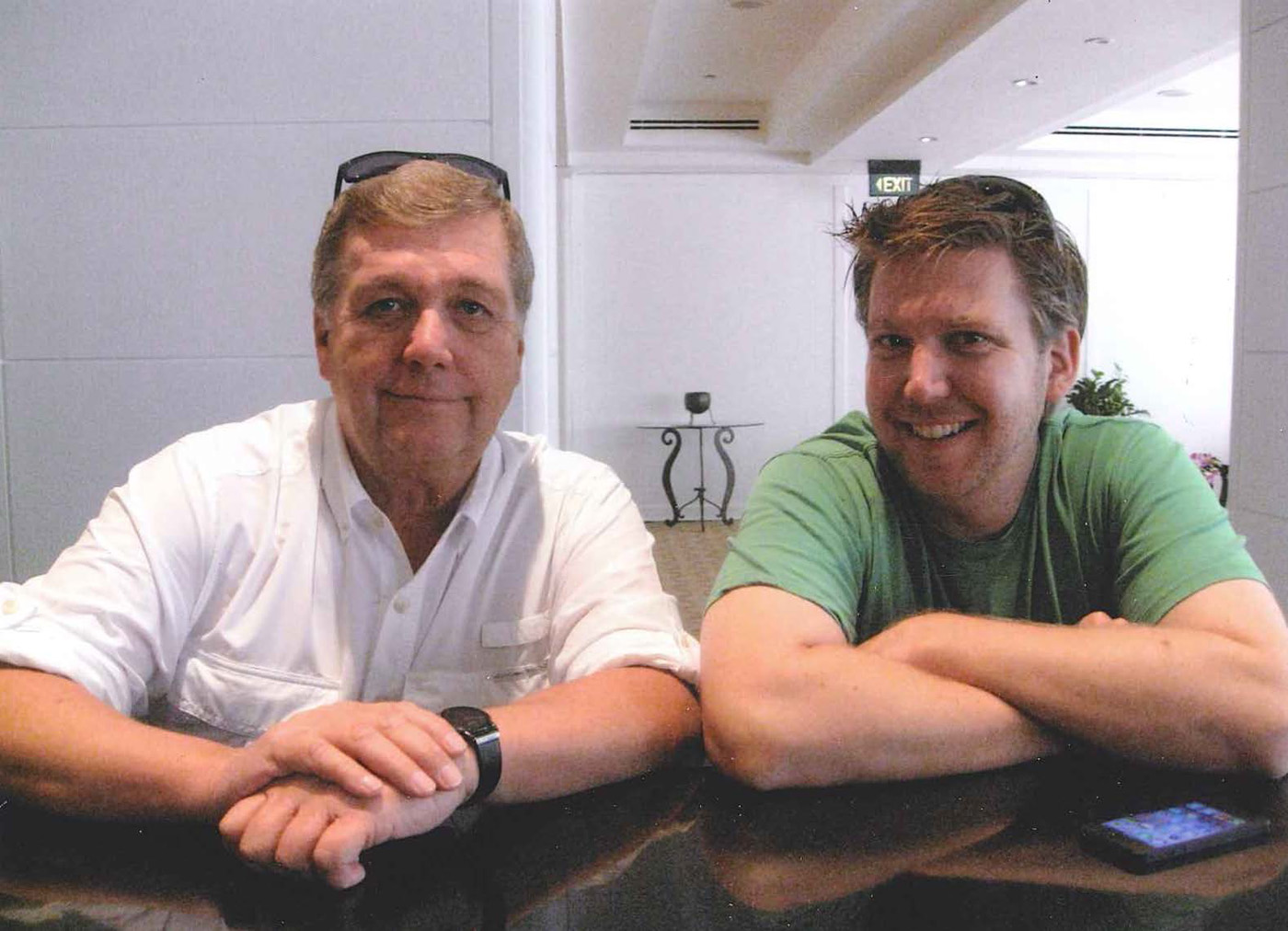 Author with son Mark at Saigon Hotel – photo taken in March 2013