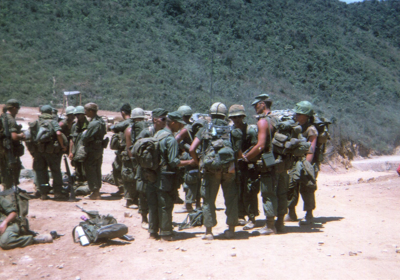 Staging for patrol leaving Hill 90 – photo taken in March 1968